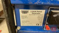 DRAPER 2.2KVA PETROL GENERATOR All items must be collected from the sale site within 2 weeks of the sale closing otherwise items will be disposed off at the purchasers loss (purchasers will still be liable for outstanding invoices). The sale site will be - 5