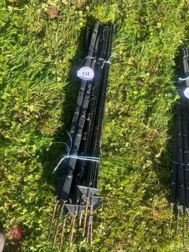 10 BLACK ELECTRIC FENCING STAKES