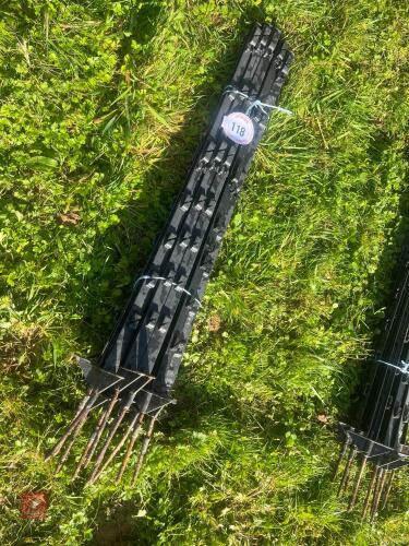 10 BLACK ELECTRIC FENCING STAKES