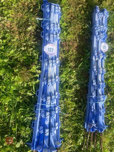 10 BLUE ELECTRIC FENCING STAKES