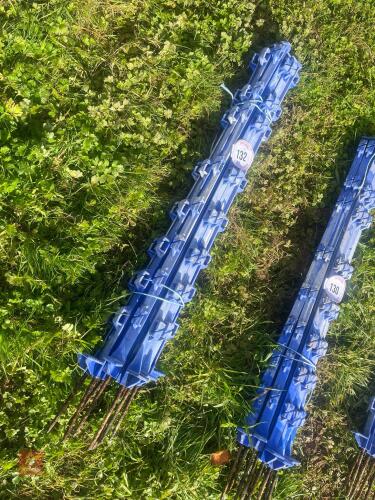 10 BLUE ELECTRIC FENCING STAKES