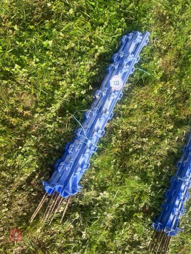 10 BLUE ELECTRIC FENCING STAKES