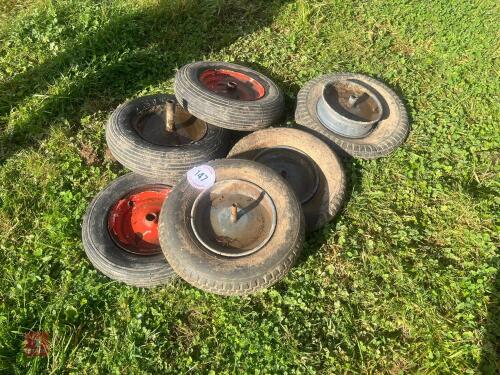 6 WHEELBARROW WHEELS & TYRES