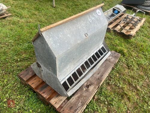 3' GALVANISED PIGLET FEEDER