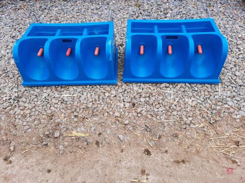 2 WYDALE CALF FEEDERS (3 SPACE)