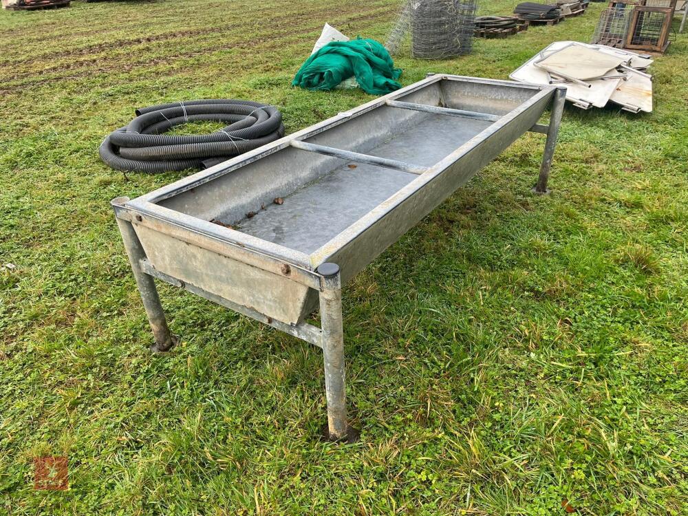 8' GALVANISED FREESTANDING CATTLE TROUGH