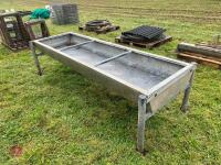 8' GALVANISED FREESTANDING CATTLE TROUGH - 2