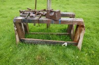 2 WOODEN TRESTLES ETC - 2