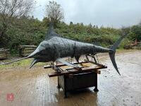 10' GALVANISED BLUE MARLIN SCULPTURE - 14