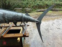 10' GALVANISED BLUE MARLIN SCULPTURE - 16