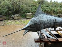 10' GALVANISED BLUE MARLIN SCULPTURE - 17