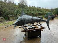 10' GALVANISED BLUE MARLIN SCULPTURE - 18