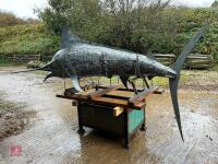 10' GALVANISED BLUE MARLIN SCULPTURE - 19