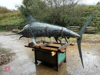 10' GALVANISED BLUE MARLIN SCULPTURE - 20