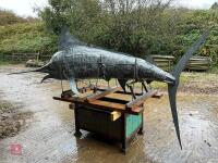 10' GALVANISED BLUE MARLIN SCULPTURE - 21