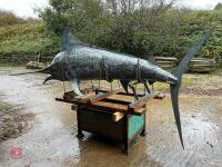 10' GALVANISED BLUE MARLIN SCULPTURE - 22