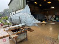 10' GALVANISED BLUE MARLIN SCULPTURE - 23