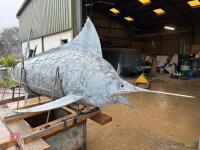 10' GALVANISED BLUE MARLIN SCULPTURE - 25