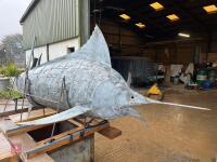 10' GALVANISED BLUE MARLIN SCULPTURE - 26