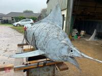 10' GALVANISED BLUE MARLIN SCULPTURE - 27