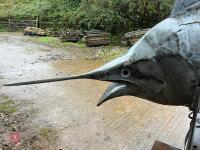 10' GALVANISED BLUE MARLIN SCULPTURE - 30