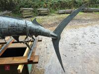 10' GALVANISED BLUE MARLIN SCULPTURE - 31