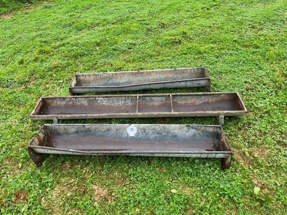 3 GROUND FEED TROUGHS