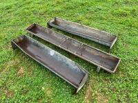 3 GROUND FEED TROUGHS - 2