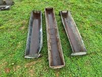 3 GROUND FEED TROUGHS - 3