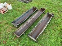 3 GROUND FEED TROUGHS - 4