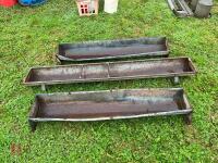 3 GROUND FEED TROUGHS - 5