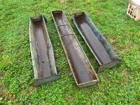 3 GROUND FEED TROUGHS - 6