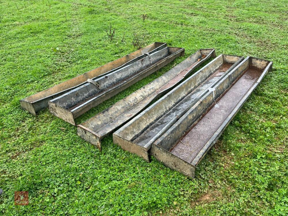 5 GROUND FEED TROUGHS