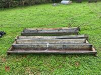 5 GROUND FEED TROUGHS - 2