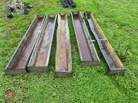 5 GROUND FEED TROUGHS - 4