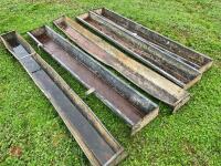 5 GROUND FEED TROUGHS - 7