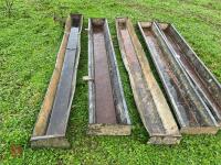 5 GROUND FEED TROUGHS - 8