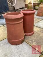 PAIR OF CHIMNEY POTS - 2