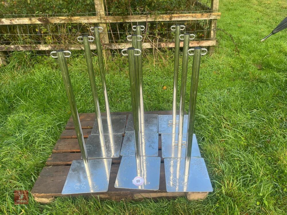 9 STAINLESS STEEL BARRIER STANDS