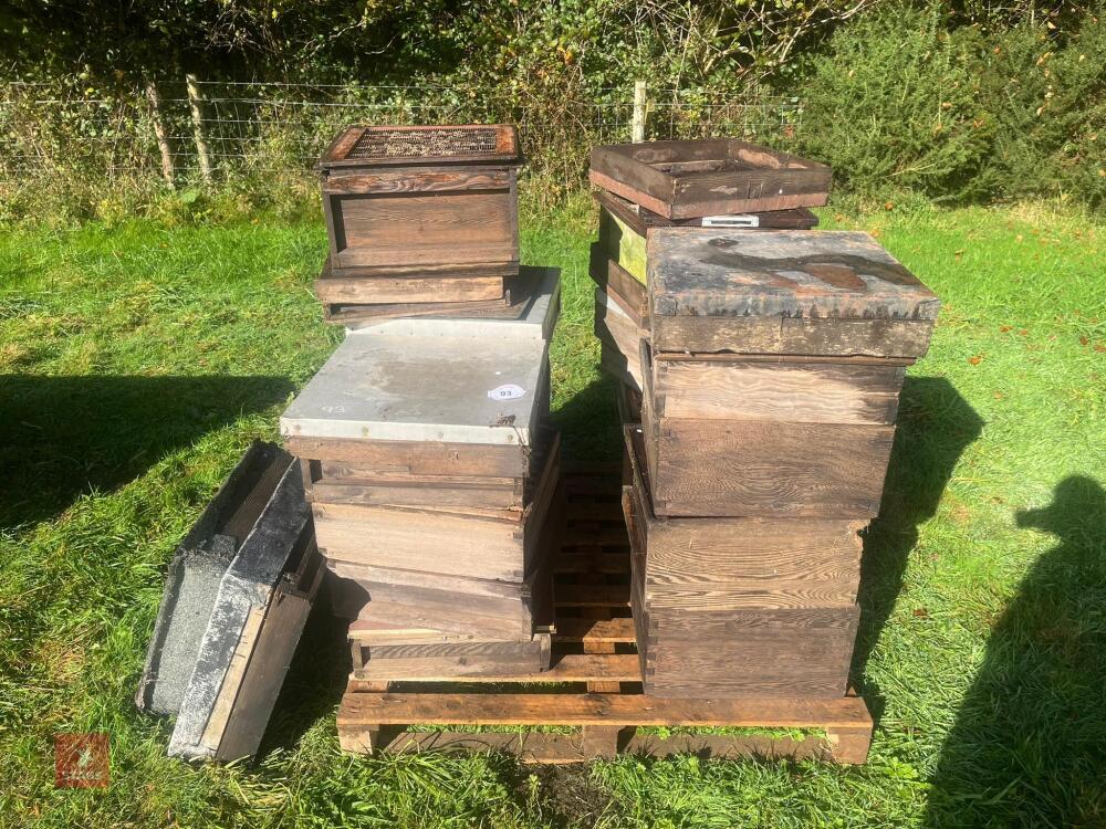 PALLET OF BEE HIVE SECTIONS