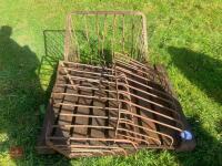 3 ORNATE IRON HAY RACK