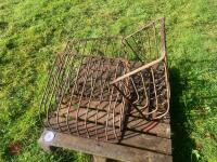 3 ORNATE IRON HAY RACK - 3