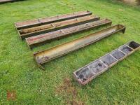 5 SHEEP FEED TROUGHS - 6