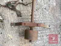 2 VINTAGE METAL PULLEYS - 2