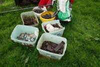 11 TUBS OF NUTS AND BOLTS, WASHERS ETC