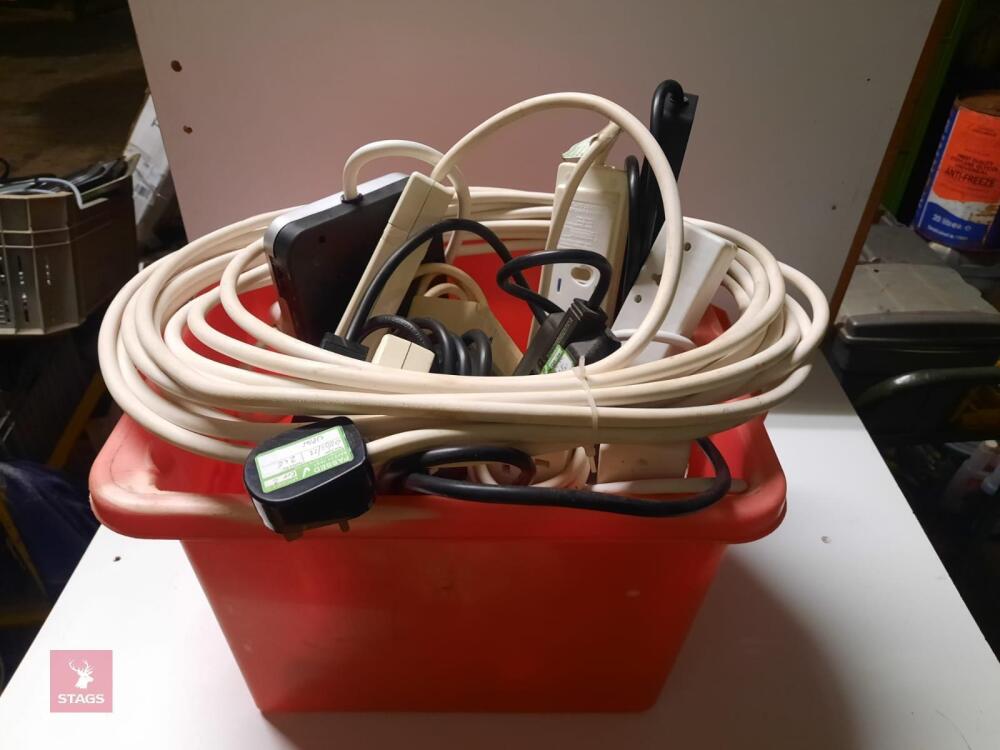 BOX OF ELECTRICAL EXTENSION CABLES