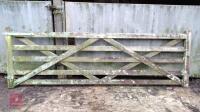 12FT DOUBLE DIAMOND WOOD GATE