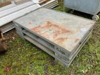 3 GALVANISED PALLETS (65) - 4