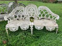 2 ORNATE METAL BENCHES