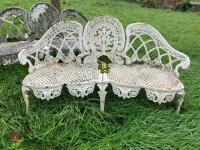 2 ORNATE METAL BENCHES - 2